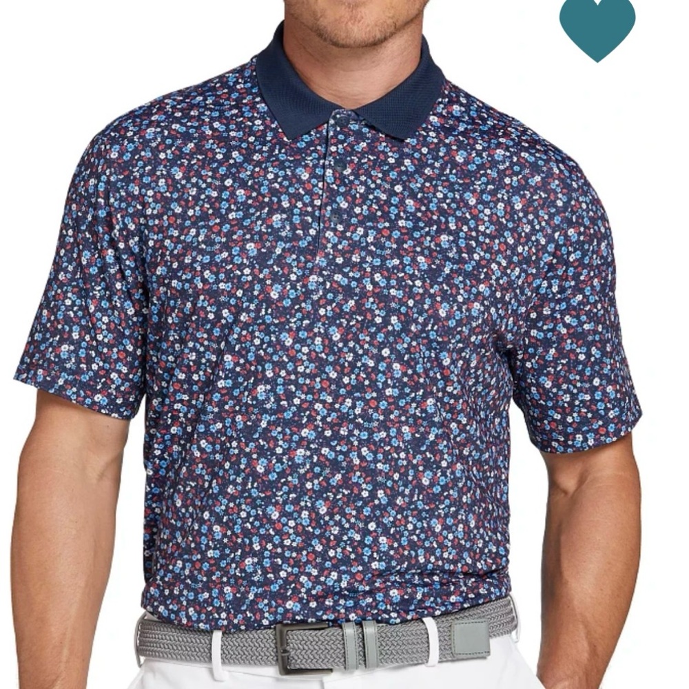 NWT Walter Hagen‎ Men's Performance 11 USA Fashion Golf Polo Navy Medium golf